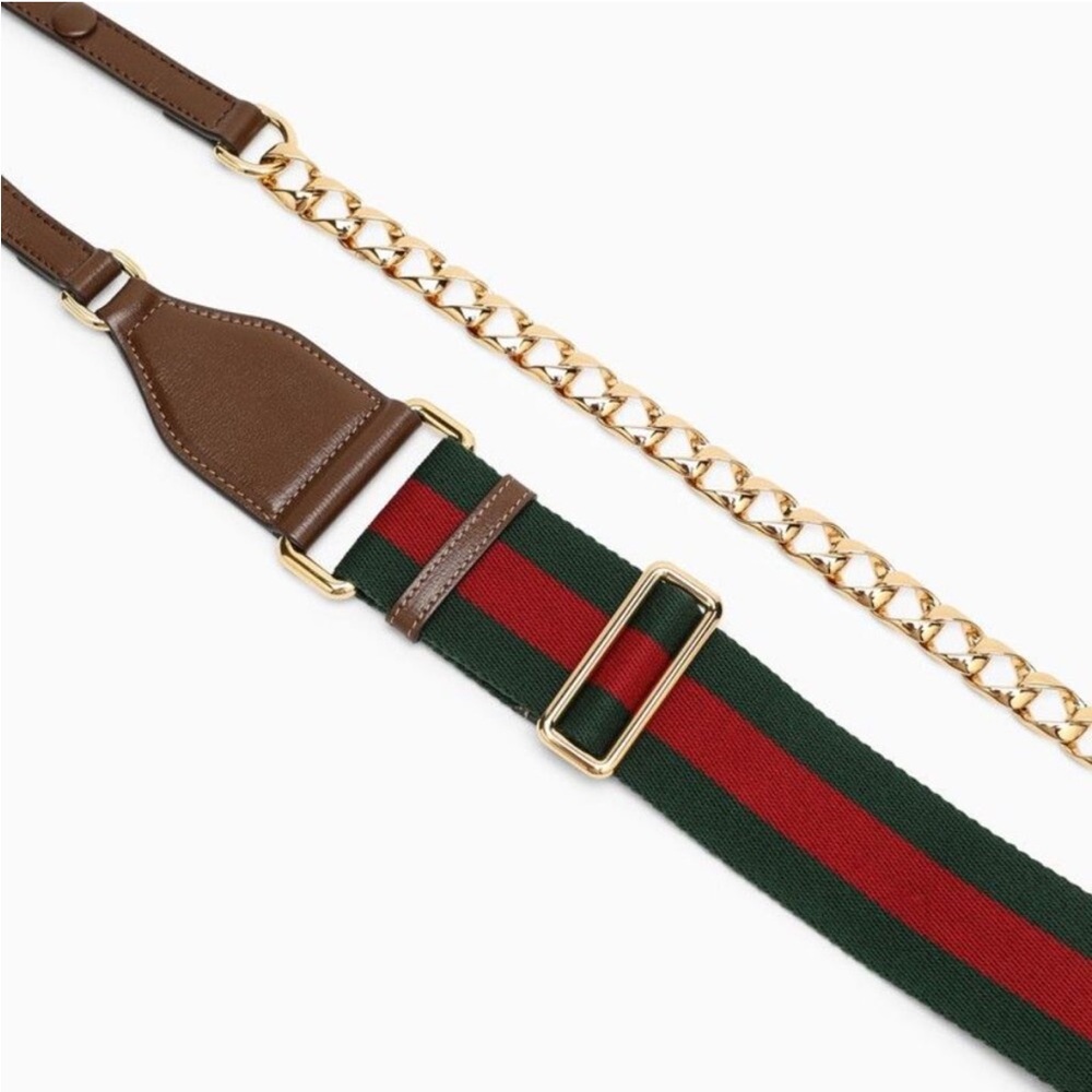 Gucci GG Supreme Horsebit 1955 Curved Flap Envelope Small Canvas Shoulder Bag - Picture 5 of 14